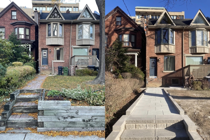 Walkway and stone steps restoration